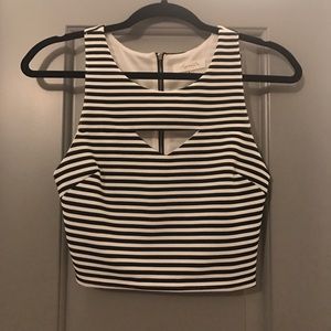 Sugar Lips, Black & White Crop Top
